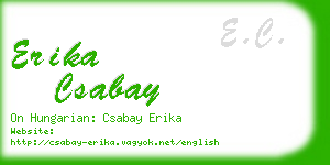 erika csabay business card